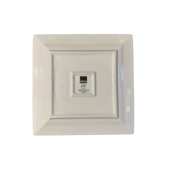 222Fifth Salad Plates Dine in a Parisian Daydream Square Eiffel Tower Set of 4 - Picture 4 of 4